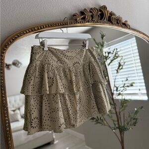 Express Bubble Mini Skirt with Ruffled Tiers